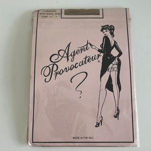 AGENT PROVOCATEUR SEAM & HEELO HOLD UP STOCKING